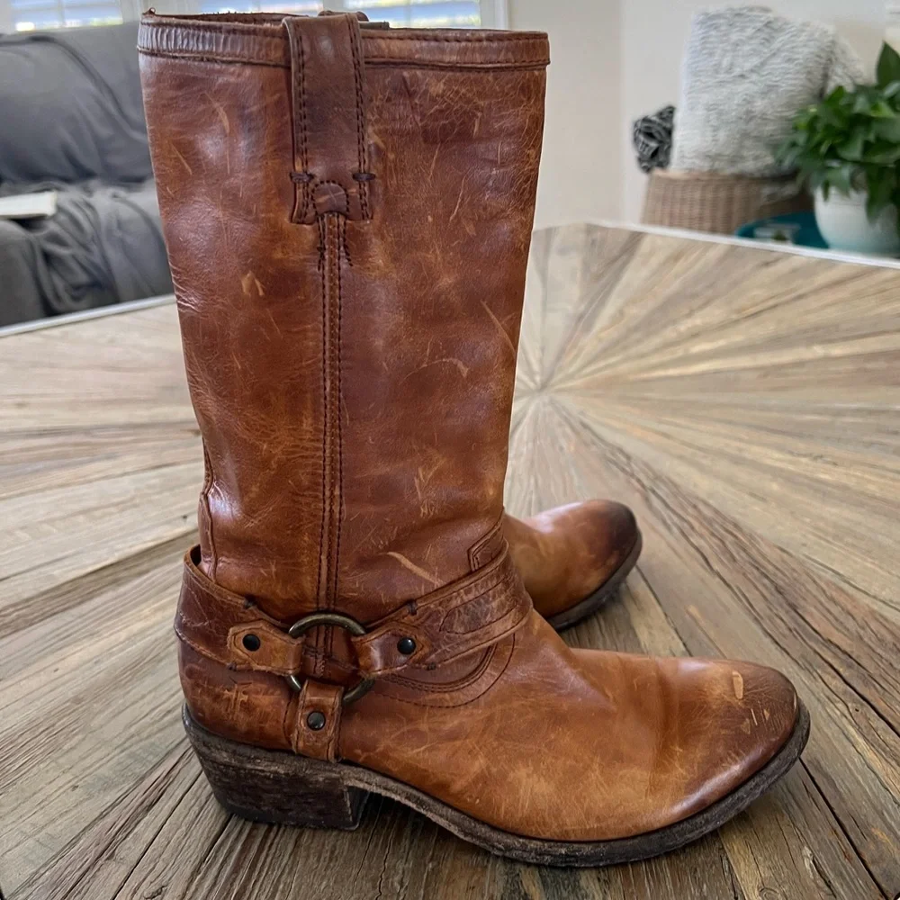 Frye Brown Heeled Boots - Picture 3 of 7